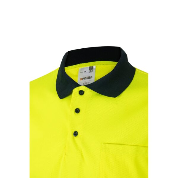 VL CUPID LARGE. Two-tone bird-eye polo shirt (160g/m²) with short sleeves, in polyester (100%)