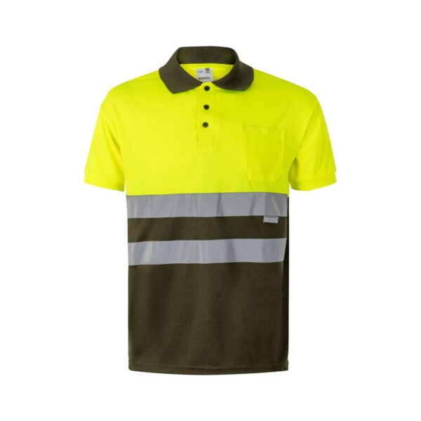 VL CUPID LARGE. Two-tone bird-eye polo shirt (160g/m²) with short sleeves, in polyester (100%)
