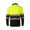 VL VULCAN. Two-tone bird-eye polo shirt (160g/m²) with long sleeves, in polyester (100%)