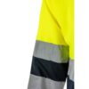 VL VULCAN. Two-tone bird-eye polo shirt (160g/m²) with long sleeves, in polyester (100%)