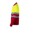 VL VULCAN. Two-tone bird-eye polo shirt (160g/m²) with long sleeves, in polyester (100%)