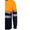 VL VULCAN. Two-tone bird-eye polo shirt (160g/m²) with long sleeves, in polyester (100%)