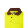 VL VULCAN. Two-tone bird-eye polo shirt (160g/m²) with long sleeves, in polyester (100%)