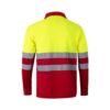 VL VULCAN LARGE. Two-tone bird-eye polo shirt (160g/m²) with long sleeves, in polyester (100%)