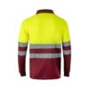 VL VULCAN LARGE. Two-tone bird-eye polo shirt (160g/m²) with long sleeves, in polyester (100%)