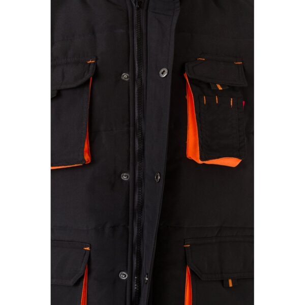 VL NERGAL. Padded vest, two-tone, multi-pocket (120g/m²), in polyester (100%)