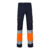 36087_214 VL ZEUS. Two-tone, multi-pocket stretch trousers (240g/m²), in cotton (46%), EME (38%) and polyester (16%)