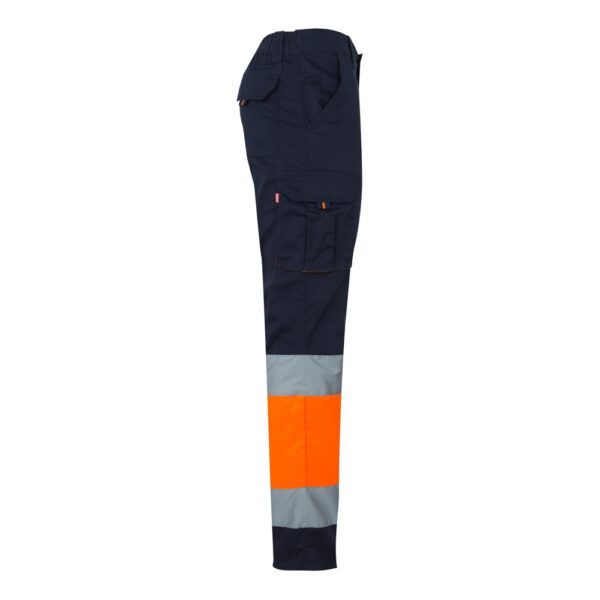 VL ZEUS. Two-tone, multi-pocket stretch trousers (240g/m²), in cotton (46%), EME (38%) and polyester (16%)