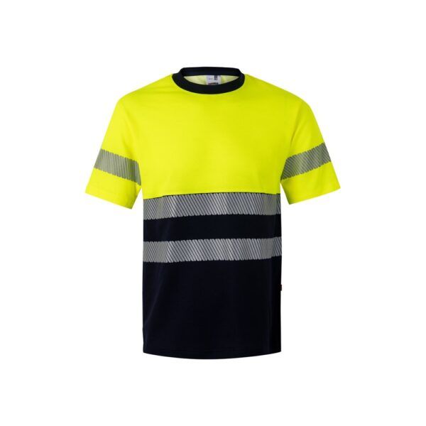 VL BASTET. Two-tone piqué T-shirt (150g/m²), in cotton (55%) and polyester (45%)