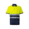 36100_204 VL ACHELOUS. Two-tone piqué polo shirt (150g/m²) with short sleeves, in cotton (55%) and polyester (45%)