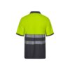 36100_207-b VL ACHELOUS. Two-tone piqué polo shirt (150g/m²) with short sleeves, in cotton (55%) and polyester (45%)