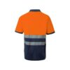 36100_214-b VL ACHELOUS. Two-tone piqué polo shirt (150g/m²) with short sleeves, in cotton (55%) and polyester (45%)