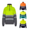 36101_set VL THOR. Two-tone sweatshirt (300g/m²) in polyester fleece (100%)