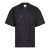 VL DURGA. Short-sleeved poplin (110g/m²) kitchen jacket in cotton (35%) and polyester (65%)