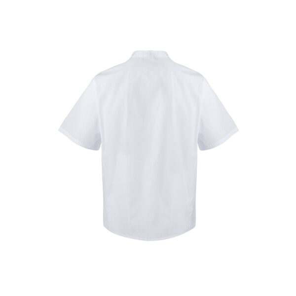 VL DURGA. Short-sleeved poplin (110g/m²) kitchen jacket in cotton (35%) and polyester (65%)
