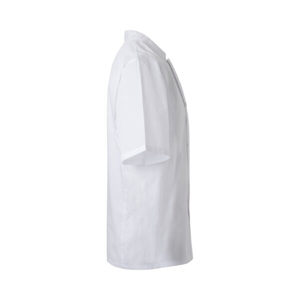 VL DURGA. Short-sleeved poplin (110g/m²) kitchen jacket in cotton (35%) and polyester (65%)