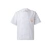 VL DURGA. Short-sleeved poplin (110g/m²) kitchen jacket in cotton (35%) and polyester (65%)