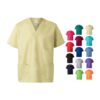 36132_set VL ILLAPA. Twill tunic (190g/m²) with short sleeves, in polyester (65%) and cotton (35%)