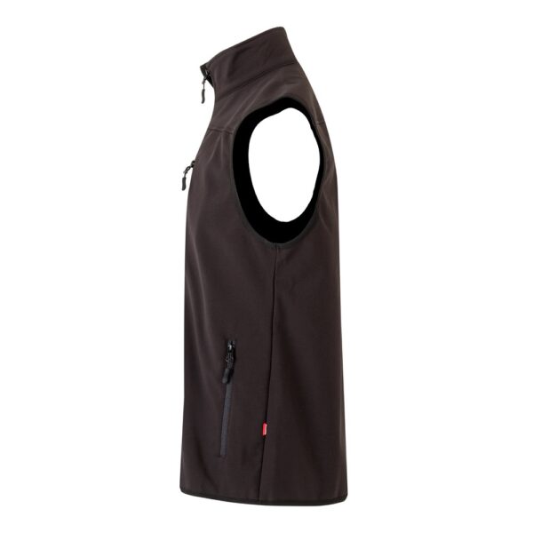 VL VARUNA. Soft shell vest (280g/m²), with polar lining, in polyester (94%) and elastane (6%)
