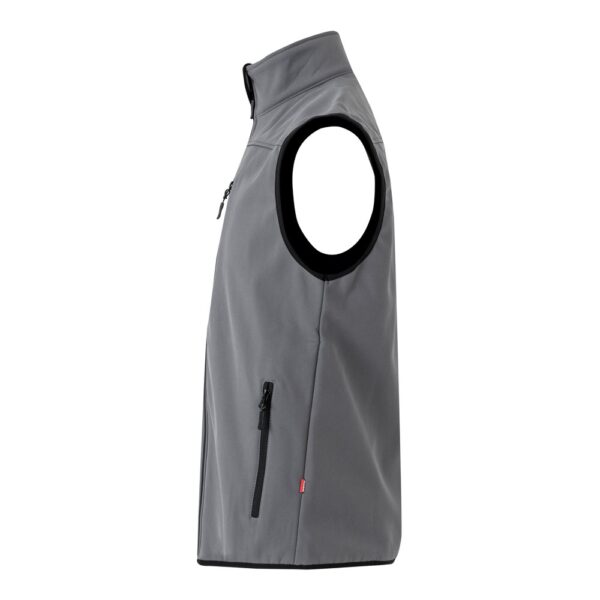 VL VARUNA. Soft shell vest (280g/m²), with polar lining, in polyester (94%) and elastane (6%)