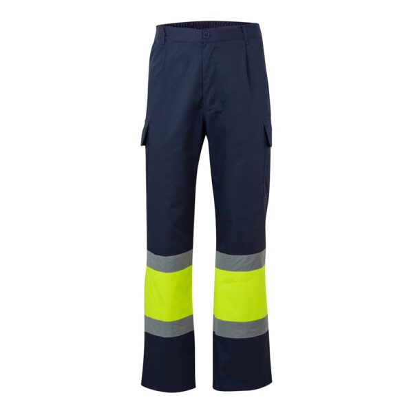 VL ARTEMIS. Two-tone trousers, in twill (190g/m²), cotton (20%) and polyester (80%)