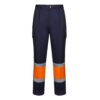 36138_214 VL ARTEMIS. Two-tone trousers, in twill (190g/m²), cotton (20%) and polyester (80%)