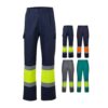 36138_set VL ARTEMIS. Two-tone trousers, in twill (190g/m²), cotton (20%) and polyester (80%)