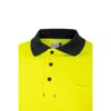 36140_204-f VL PLUTO LARGE. Two-tone piqué polo shirt (150g/m²) with long sleeves, in cotton (55%) and polyester (45%)