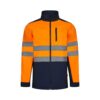 36145_214 VL HESTIA LARGE. Two-tone soft shell jacket (280g/m²), with fleece lining and TPU membrane, in polyester (96%) and elastane (4%)
