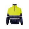 36149_204 VL THOR LARGE. Two-tone sweatshirt (300g/m²) in polyester fleece (100%)