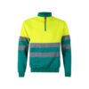 36149_209 VL THOR LARGE. Two-tone sweatshirt (300g/m²) in polyester fleece (100%)