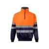 36149_214 VL THOR LARGE. Two-tone sweatshirt (300g/m²) in polyester fleece (100%)