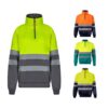 36149_set VL THOR LARGE. Two-tone sweatshirt (300g/m²) in polyester fleece (100%)