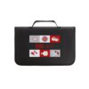 FLARE. Five-piece wooden and stainless steel barbecue set with bamboo board