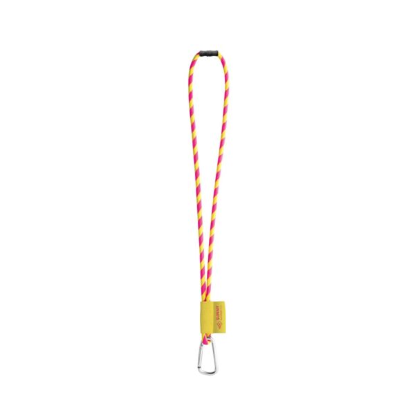 75089. SET Lanyard TUBE Long (Ø 7 mm) with D-shape carabiner 55 mm and safety lock Ø 7 mm