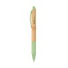 81013_119-logo KUMA. Bamboo ball pen with non-slip clip