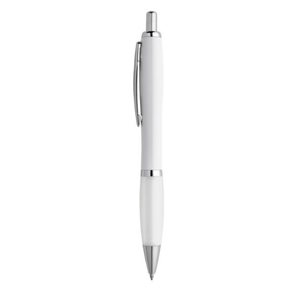 MOVE BK. ABS ball pen with clip and metal trim