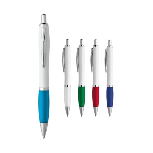 81161_set MOVE BK. ABS ball pen with clip and metal trim