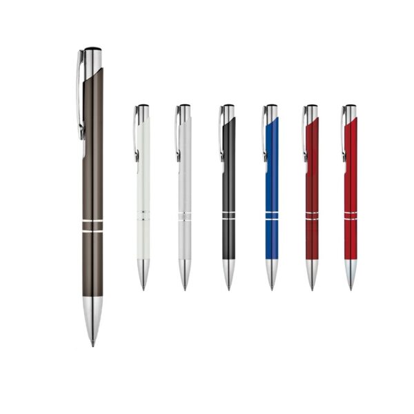 81165_set BETA BK. Aluminium ball pen with clip