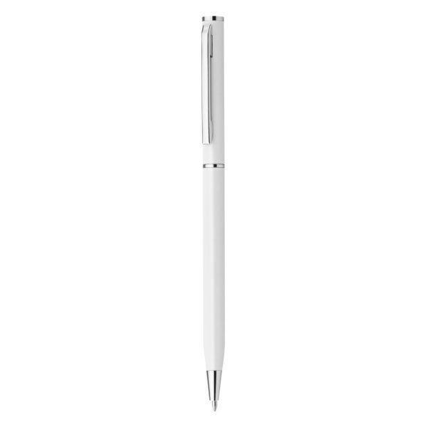 LESLEY METALLIC. Aluminium ball pen with clip and twist mechanism