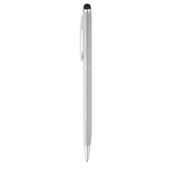 ZOE. Aluminium ball pen with twist mechanism and touch tip