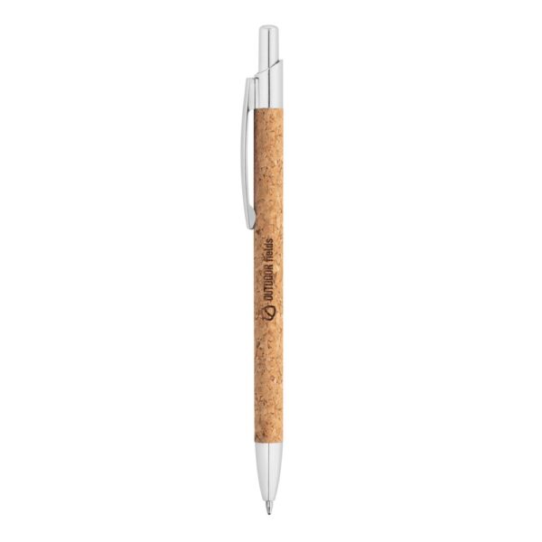 NATURA. Cork and recycled aluminum (100% rAL) ball pen with clip