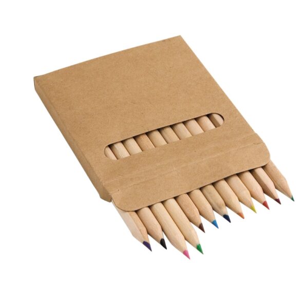 COLOURED. Pencil box with 12 coloured pencils