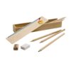 91756_150 DOODLE. Wooden pencil box set with ruler