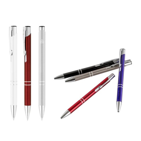 91777_set RE-BETA. Recycled aluminium (100% rAL) ballpoint pen