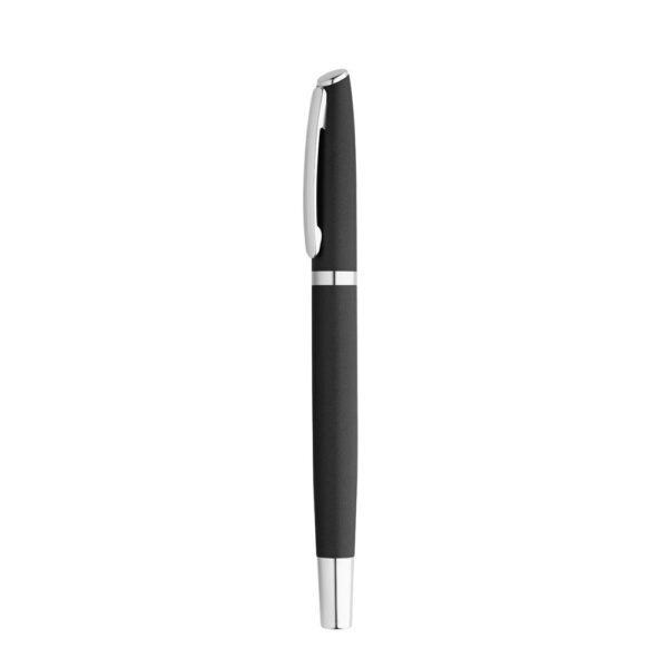 RE-LANDO-SET. Roller and ball pen set with recycled aluminium (100% rAL) body