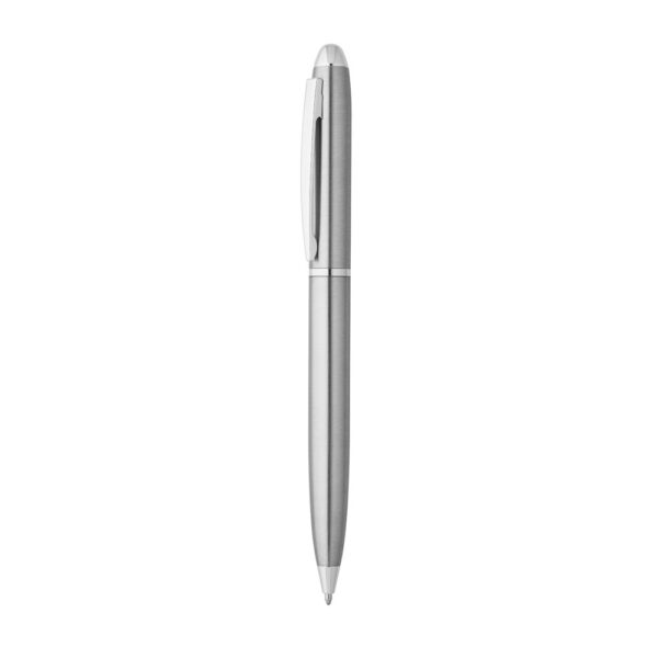 CHRIS. Ballpoint pen with stainless steel body (53% rSS) with clip