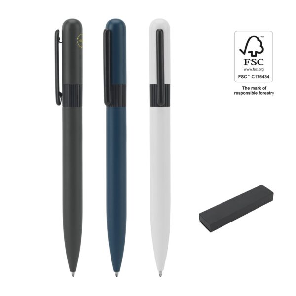 91974_set ELSIE ROUND. Metal ballpoint (60% recycled) with rounded design