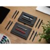 KYLIE SET. Set consisting of a ballpoint and a inkless pen, both made of aluminium (94% recycled)