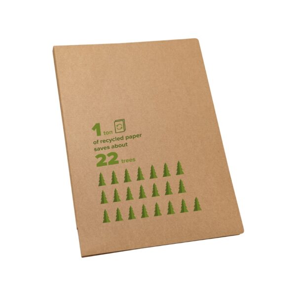 POE. A4 document folder made from 100% recycled paper (450 g/m²)